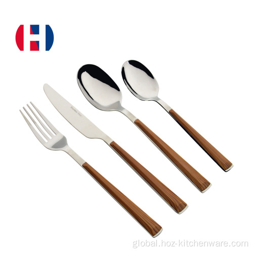 Cutlery Set Plastic Plastic Handle Flatware Set Cutlery Set 16pcs Manufactory